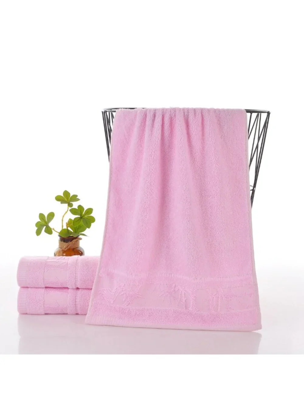 4 PCS Towels Premium Bamboo Fiber Bathroom Luxury Hand Face Towel Sets Hotel