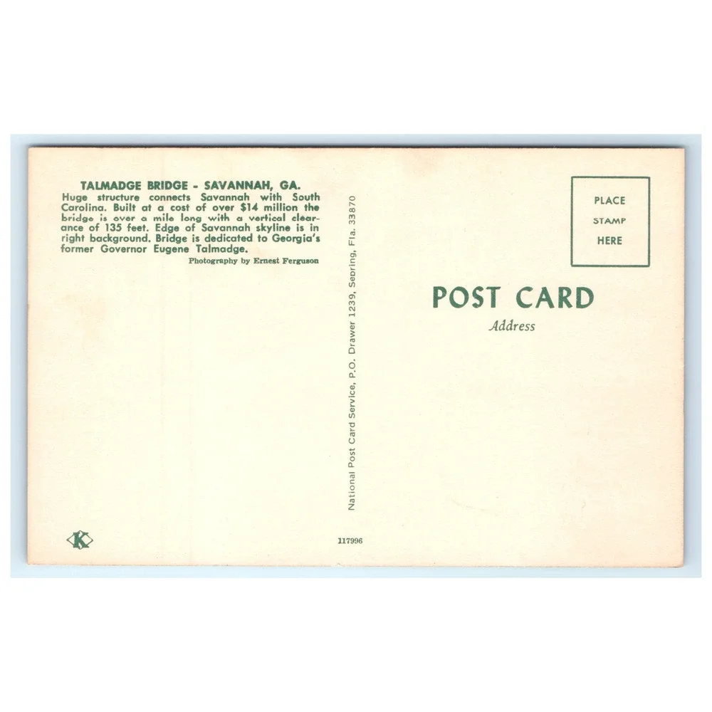 National Post Card Service vintage postcard