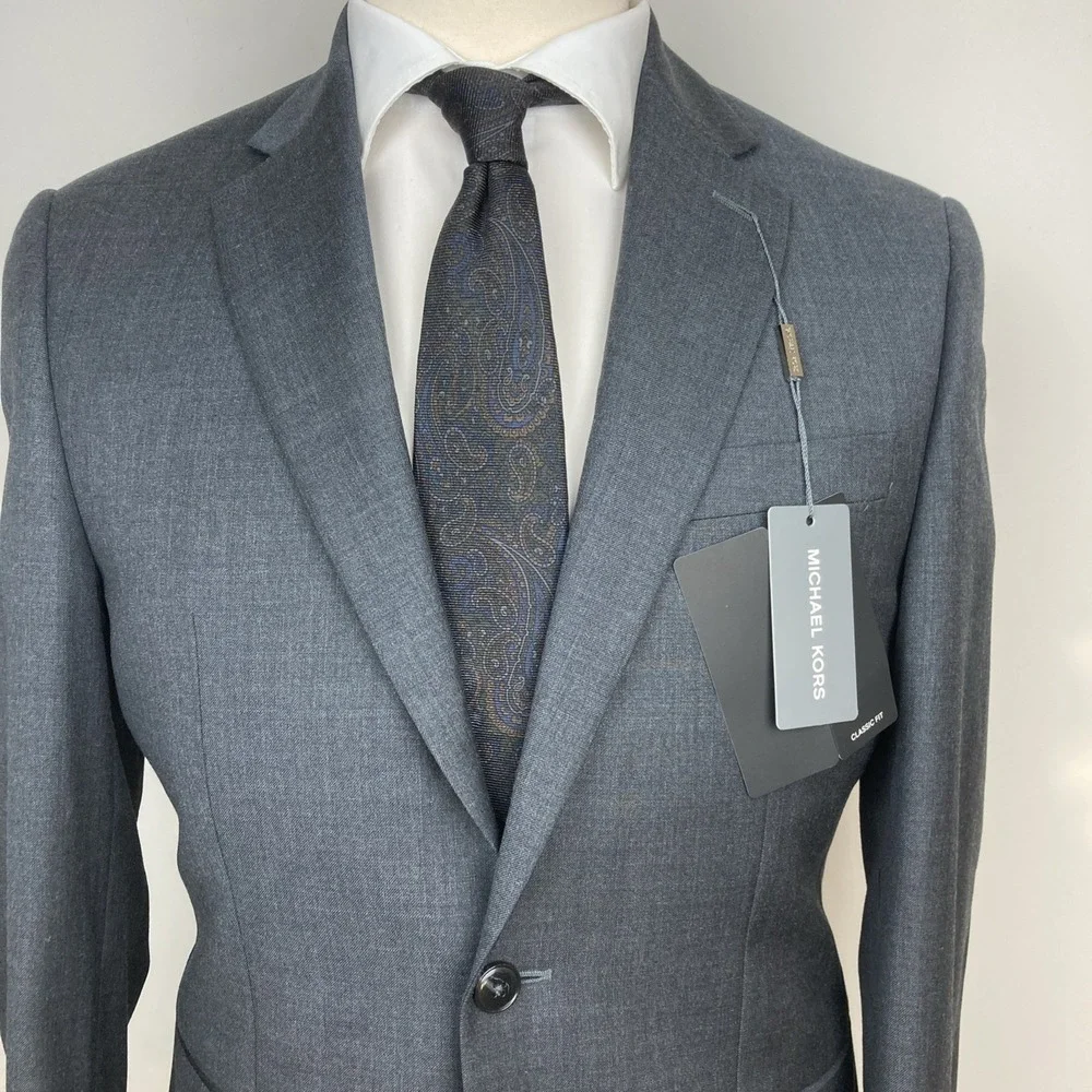 Michael Kors Mens Classic fit‎ Suit Jacket Blazer 36R Grey