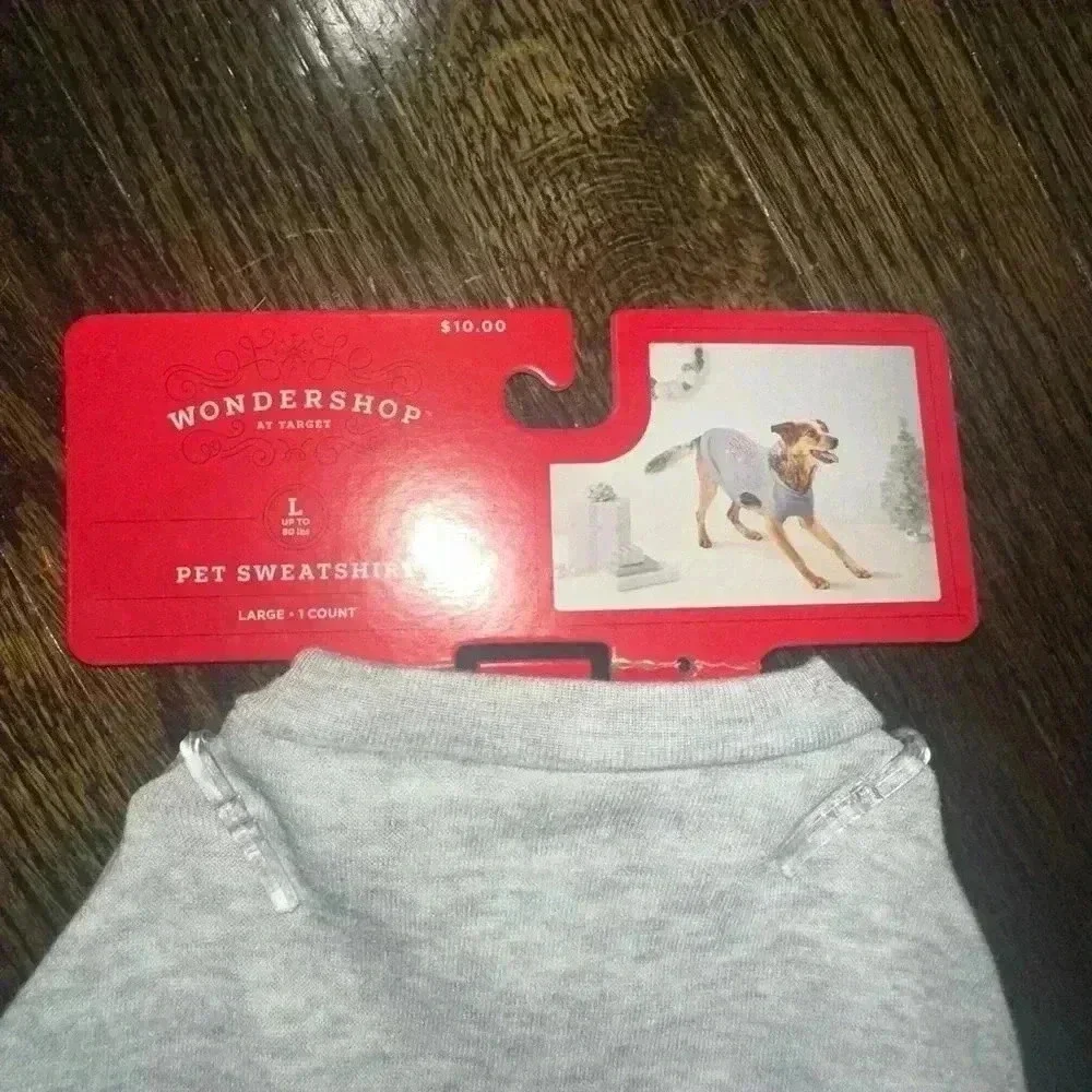 NWT Gray Team Holiday Spirit Christmas Dog Sweater Holiday Pet Apparel
