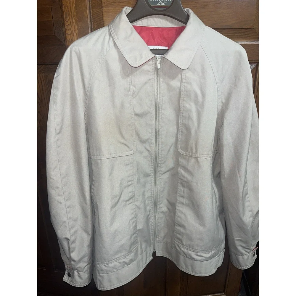 London‎ Fog Tan Red Sz 44R Lightweight Jacket Weatherwear of Distinction