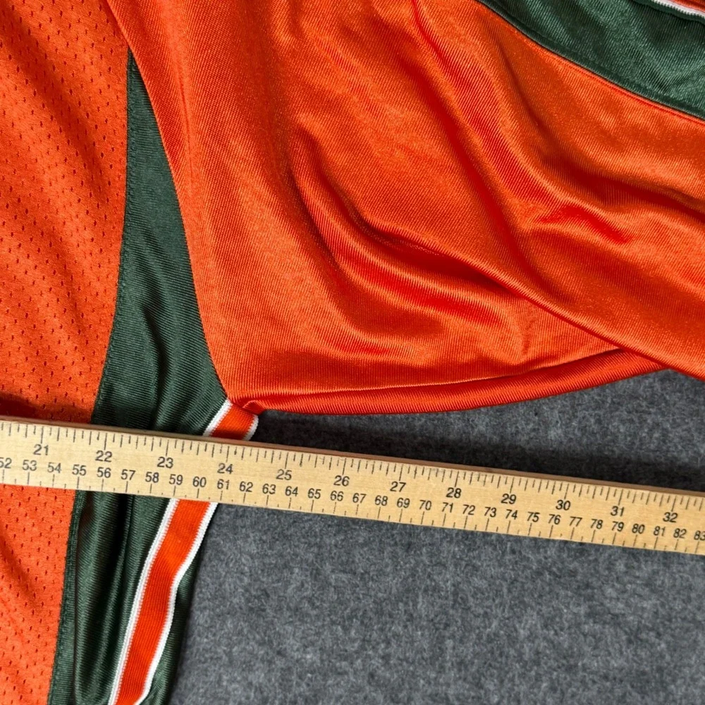 Nike University of Miami Hurricanes Football Jersey Orange Green #11 Mens XL