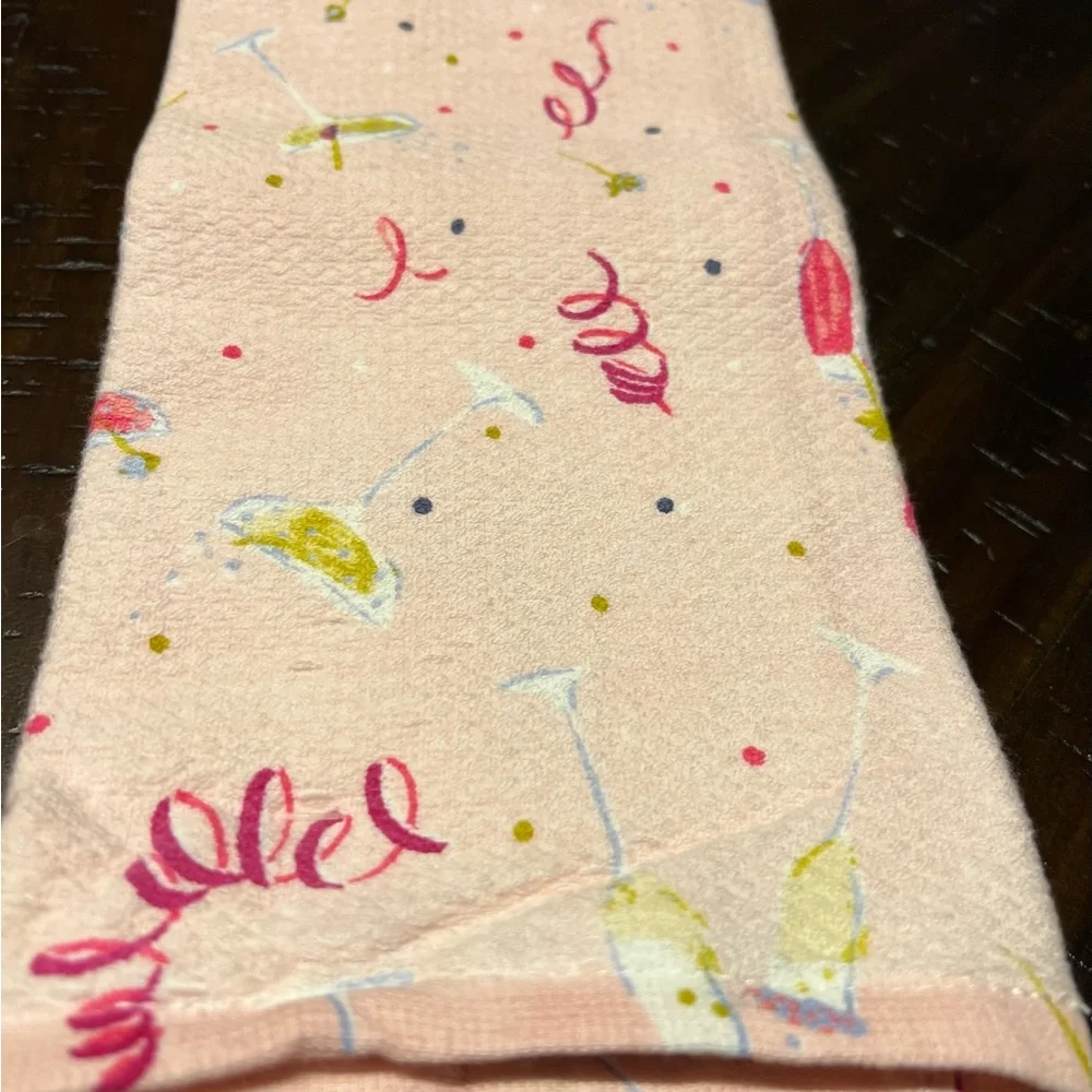 Kate Spade New York Pink Celebration Party Kitchen Towels Set of 2