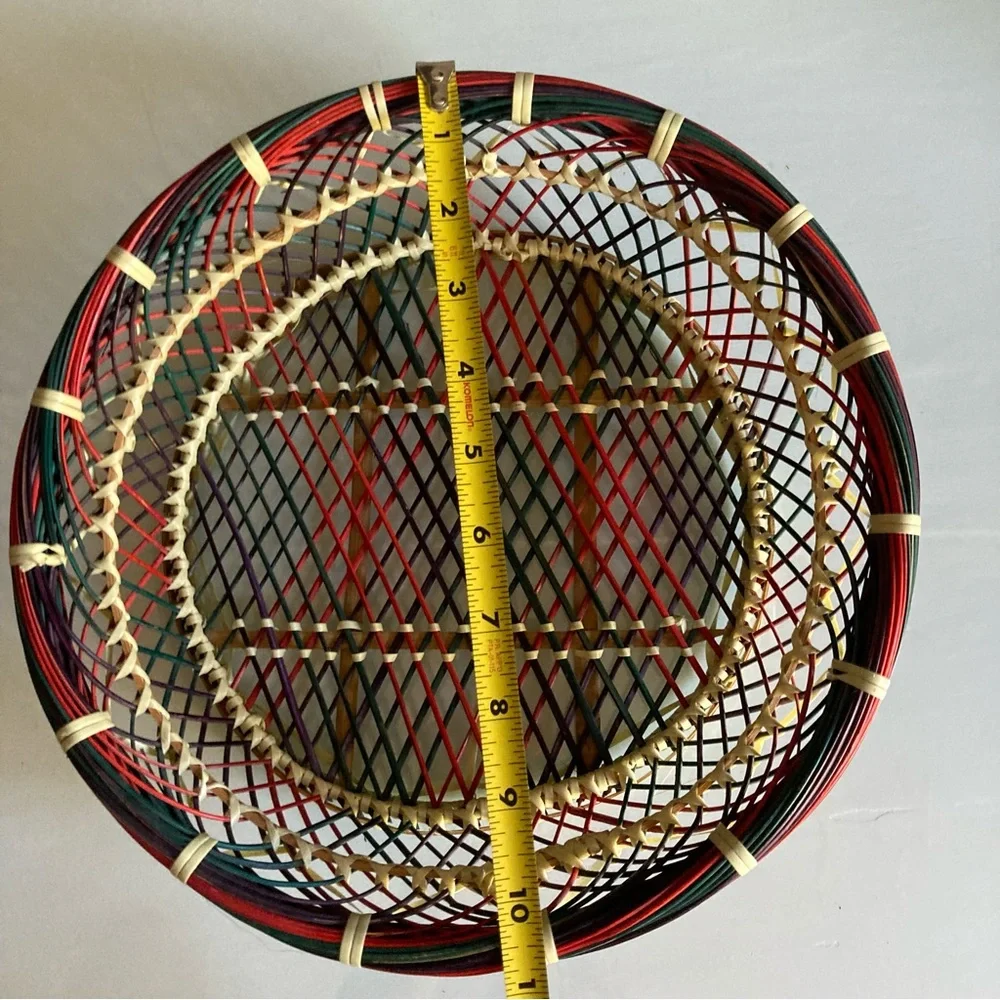 Colorful  Vintage Woven Basket