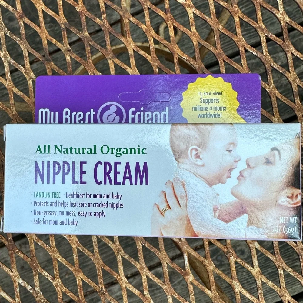 MY BREST FRIEND All Natural Nipple Cream For Breastfeeding (NIB) Lanolin Free