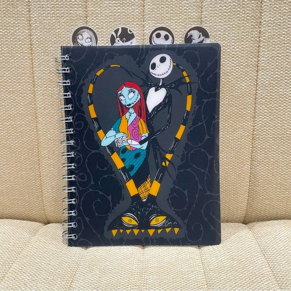 NEW Disney Nightmare Before Christmas Jack Sally Spiral‎ Notebook with Dividers