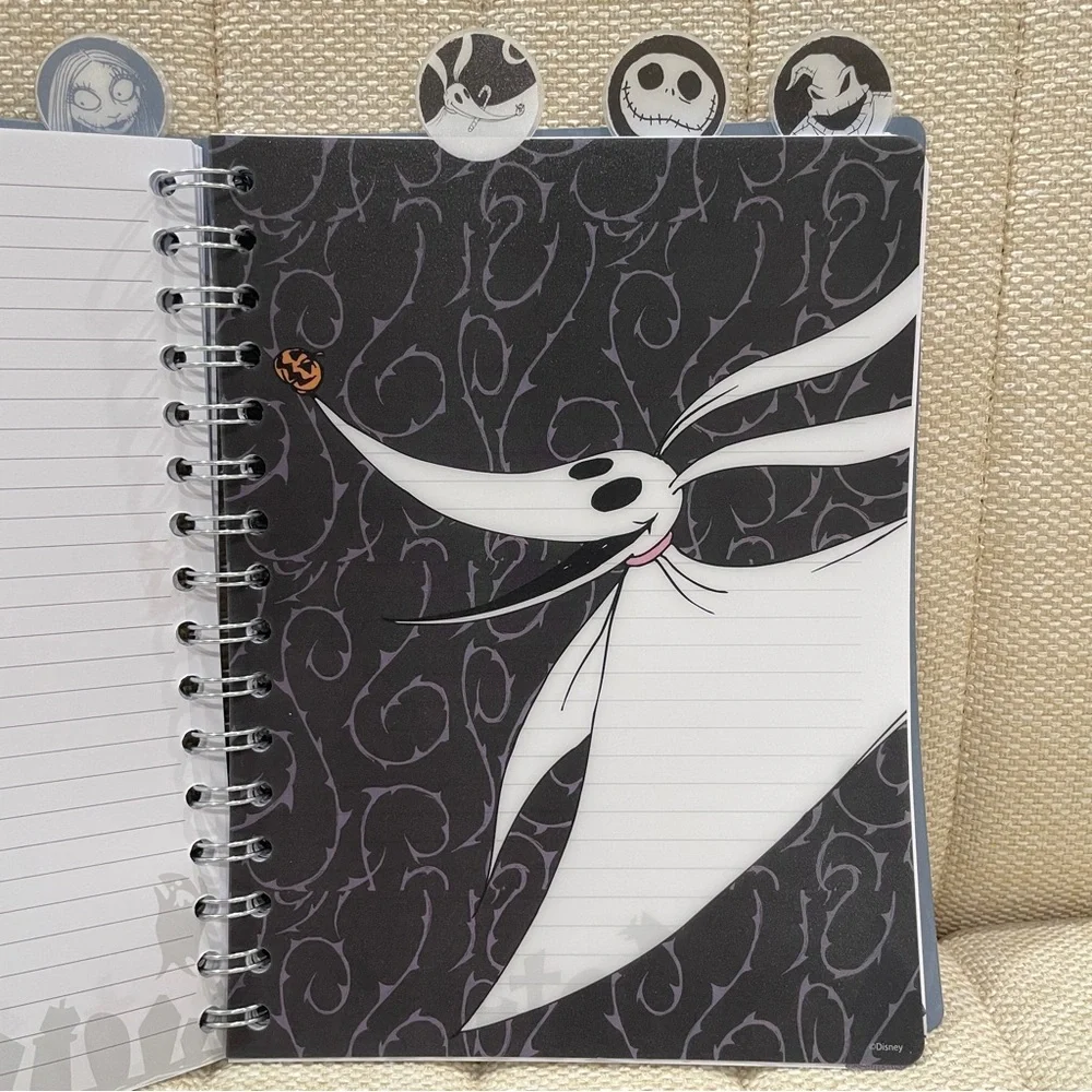 NEW Disney Nightmare Before Christmas Jack Sally Spiral‎ Notebook with Dividers