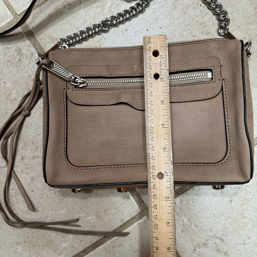 Rebecca Minkoff tan nubuck crossbody bag