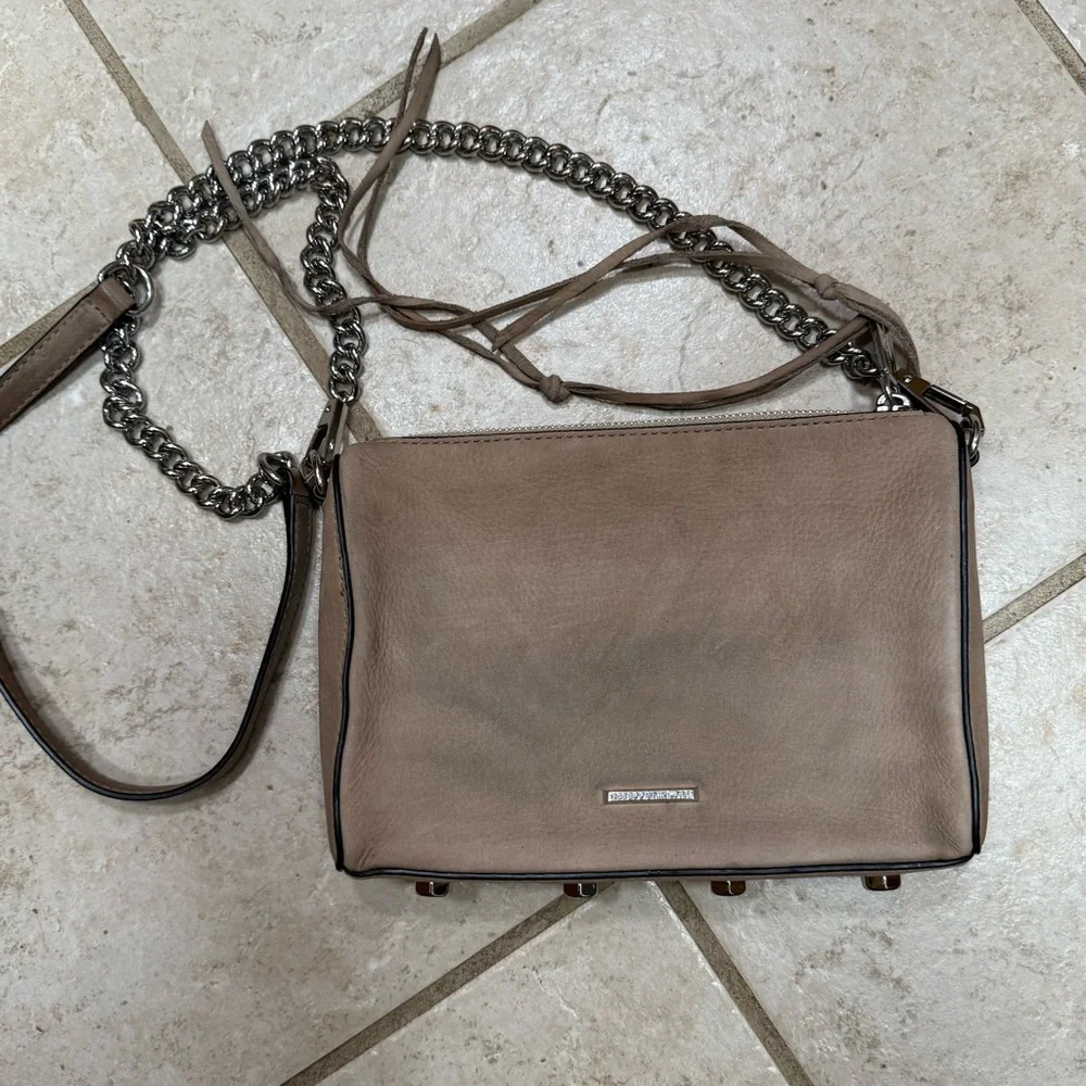 Rebecca Minkoff tan nubuck crossbody bag