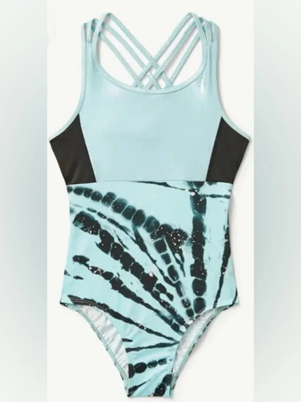 Justice girls strappy back one piece leotard Size large 12/14