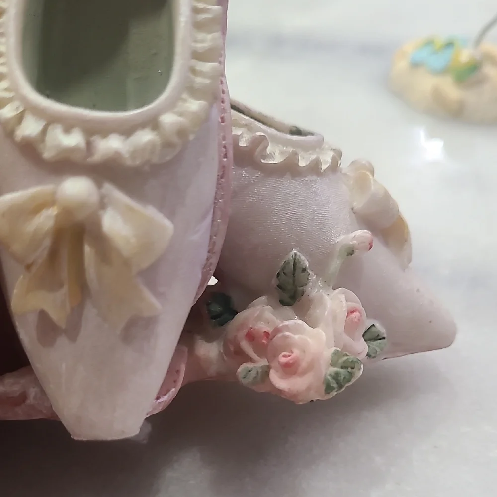 KS Selection Pink and White Kids Ballet Slippers