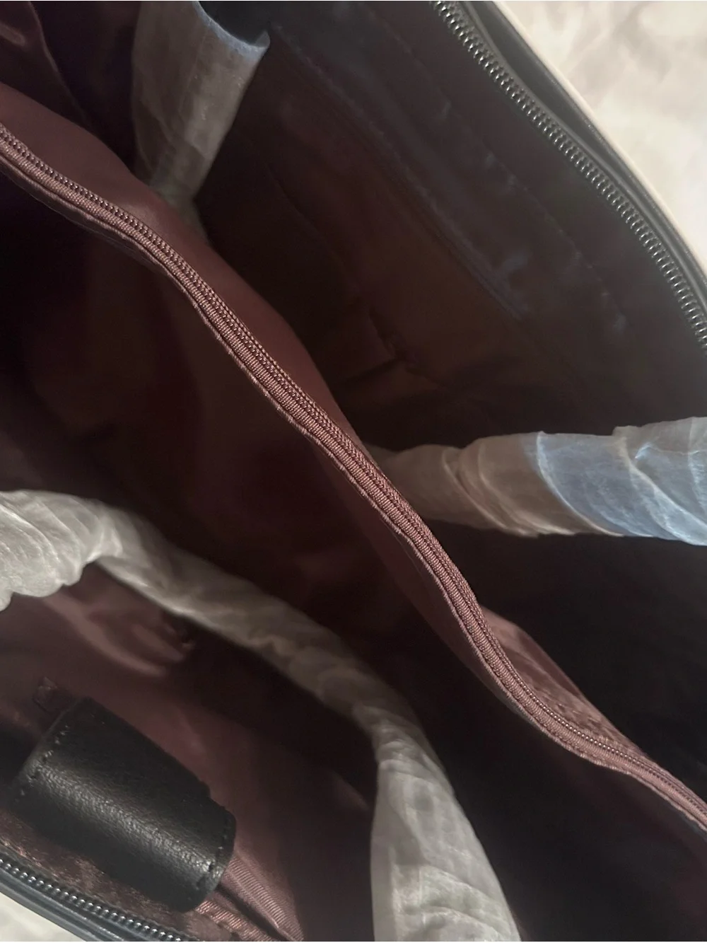 LOVEVOOK Tri-Color Laptop Tote — Black, Brown & Cream