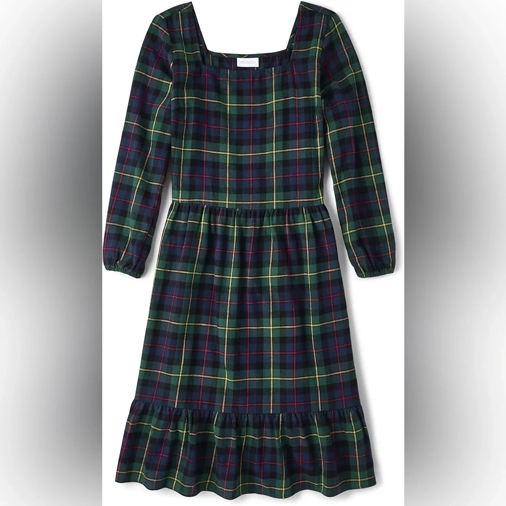 NWT The Children’s Place Mom & Me Matching Plaid Midi Dress size XL / 14 girl’s