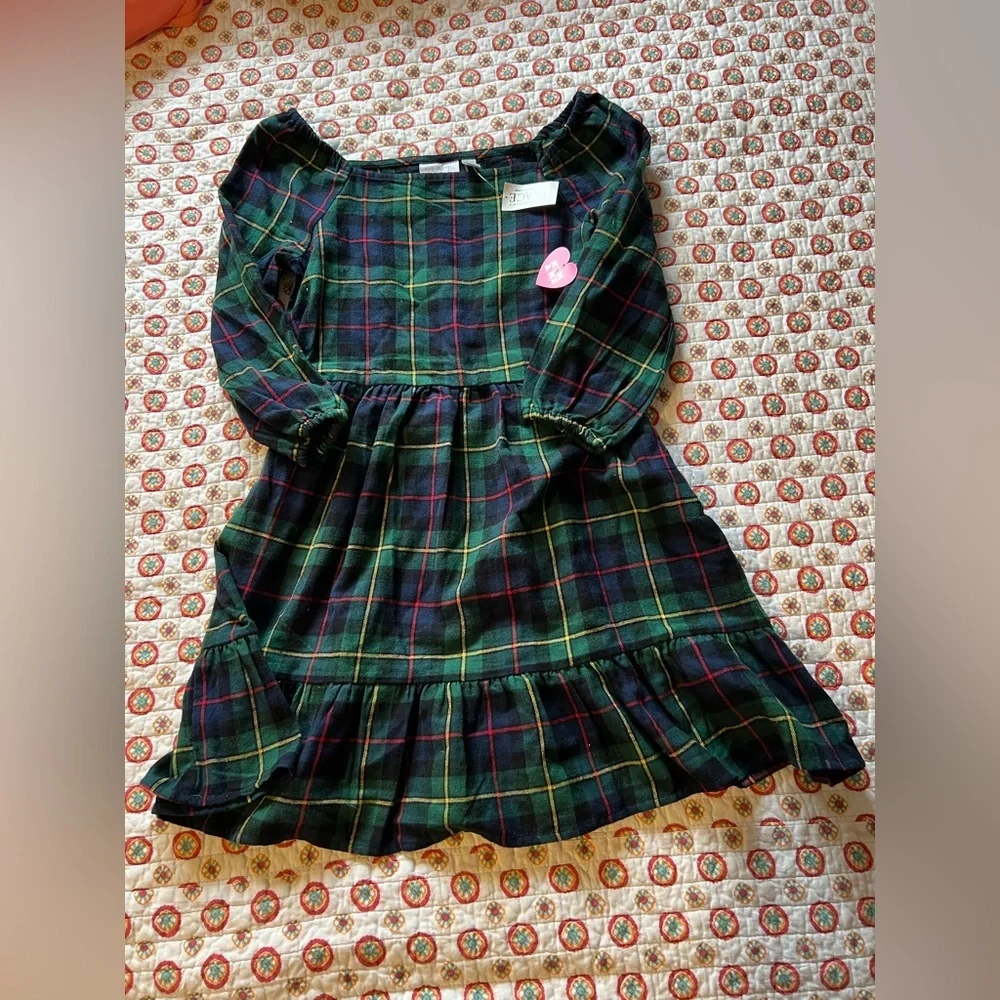 NWT The Children’s Place Mom & Me Matching Plaid Midi Dress size XL / 14 girl’s