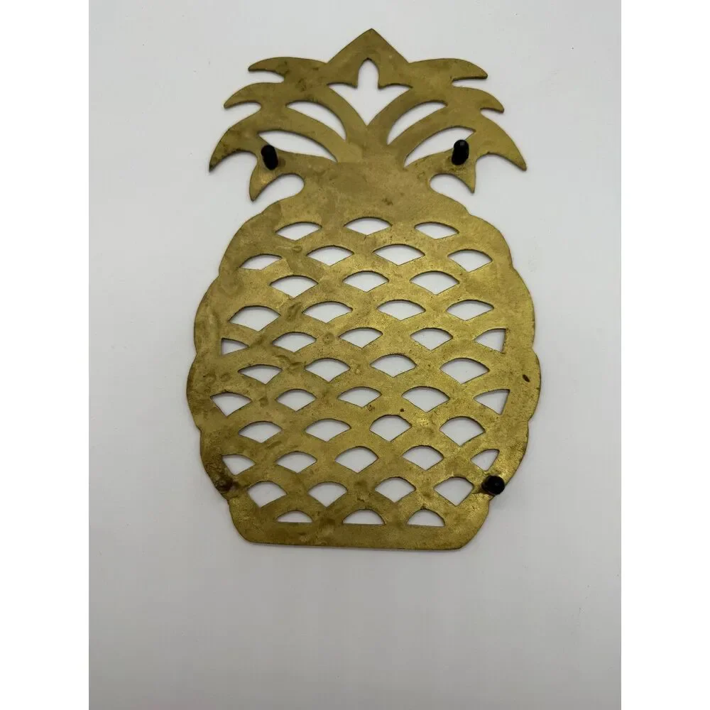 Vintage Solid Brass Trivet Pineapple‎ Design Decor Pot Holder