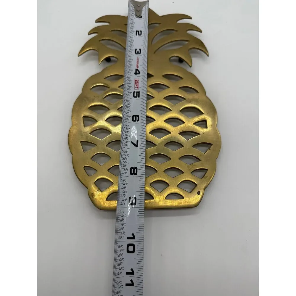 Vintage Solid Brass Trivet Pineapple‎ Design Decor Pot Holder