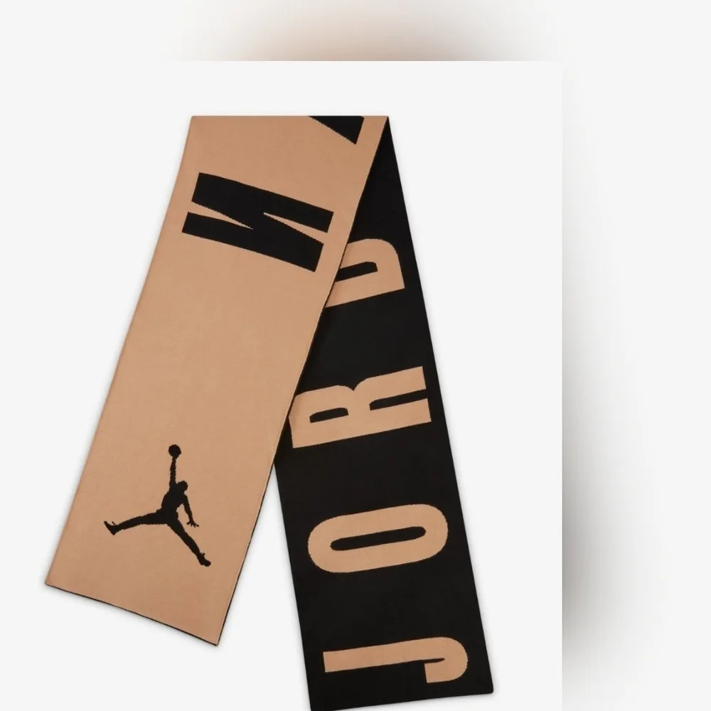Nike Air Jordan Brand Oversized Luxury Scarf (Black/Beige/Hemp) NEW