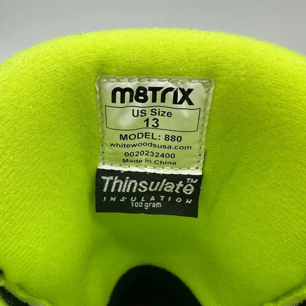 Whitewoods Matrix 880 Snowboard Boots Mens 13 Black Neon MOZ‎ Dial Thinsulate