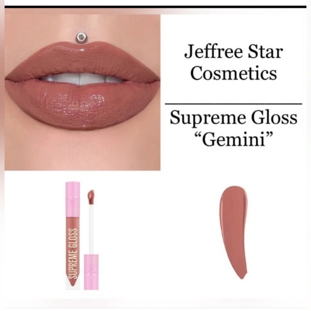 GEMINI Jeffree Star Cosmetics Lip Lippy Mauve Supreme Gloss NIB Full Pigment