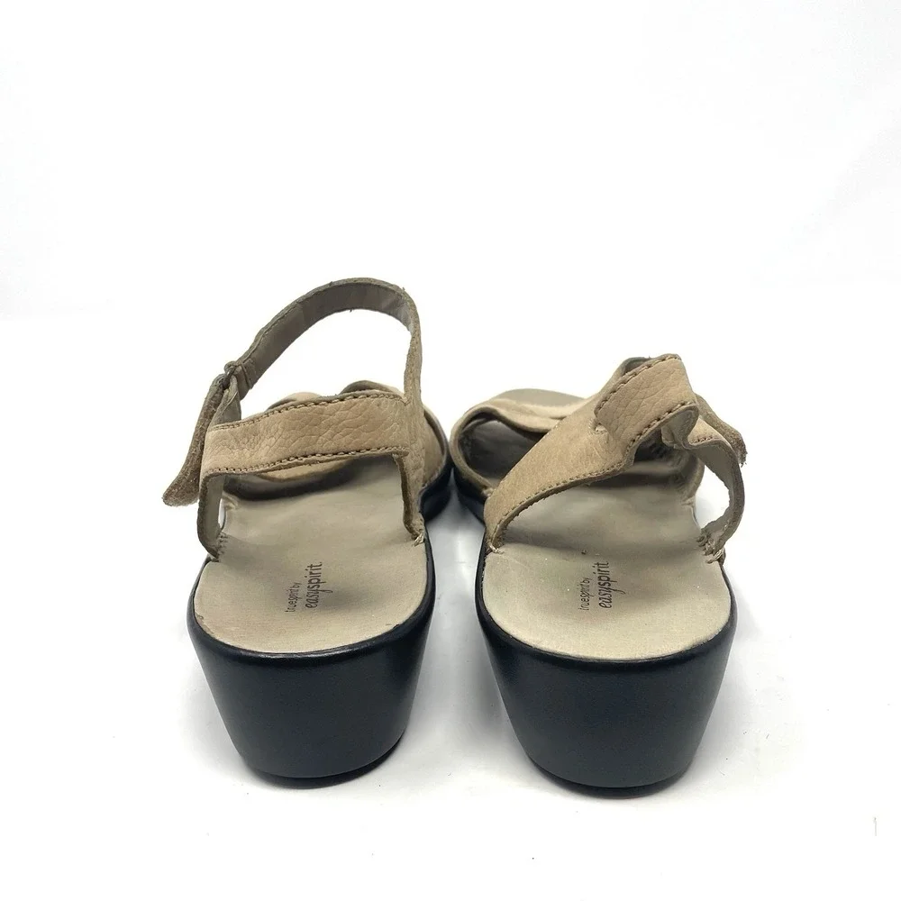 Easy‎ Spirit Just Love Itt Tan Leather Comfort Sandals Ankle Strap 10 Wide