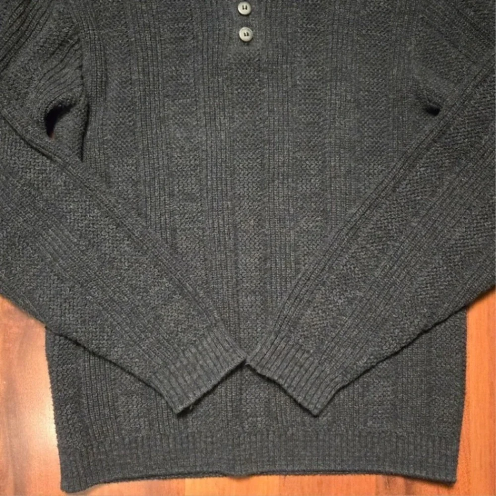 Boy's Cotton Sweater Luxury Oscar De La Renta Pullover Cable‎ Size M Dark Gray