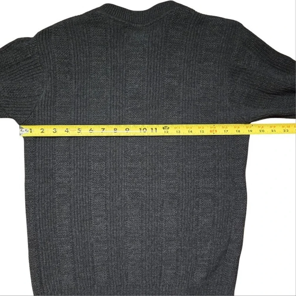 Boy's Cotton Sweater Luxury Oscar De La Renta Pullover Cable‎ Size M Dark Gray