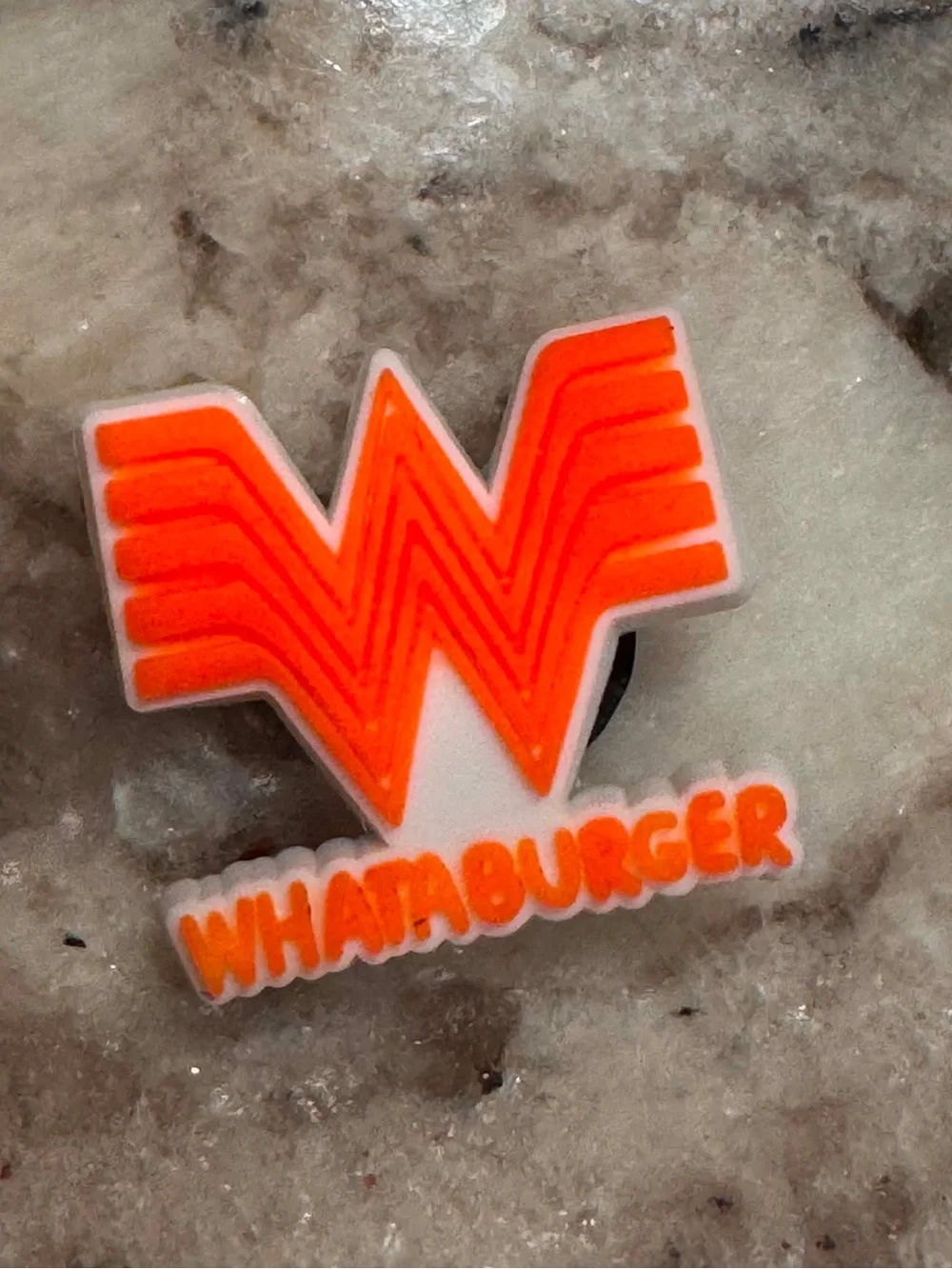 CROCS Jibbitz Whataburger Orange & White Logo Charm