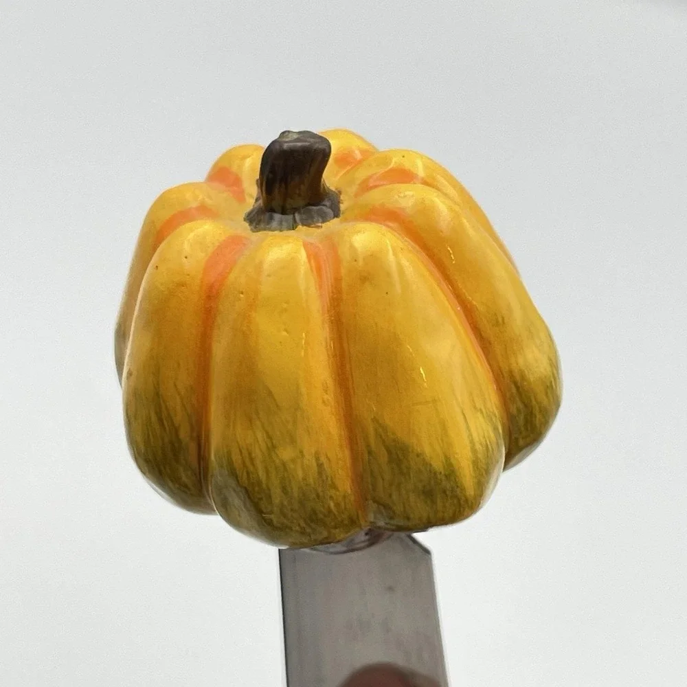 Vintage 2000s Autumn Harvest Cheese Spreaders Sunflower‎ Pumpkin Leaf Acorn Set