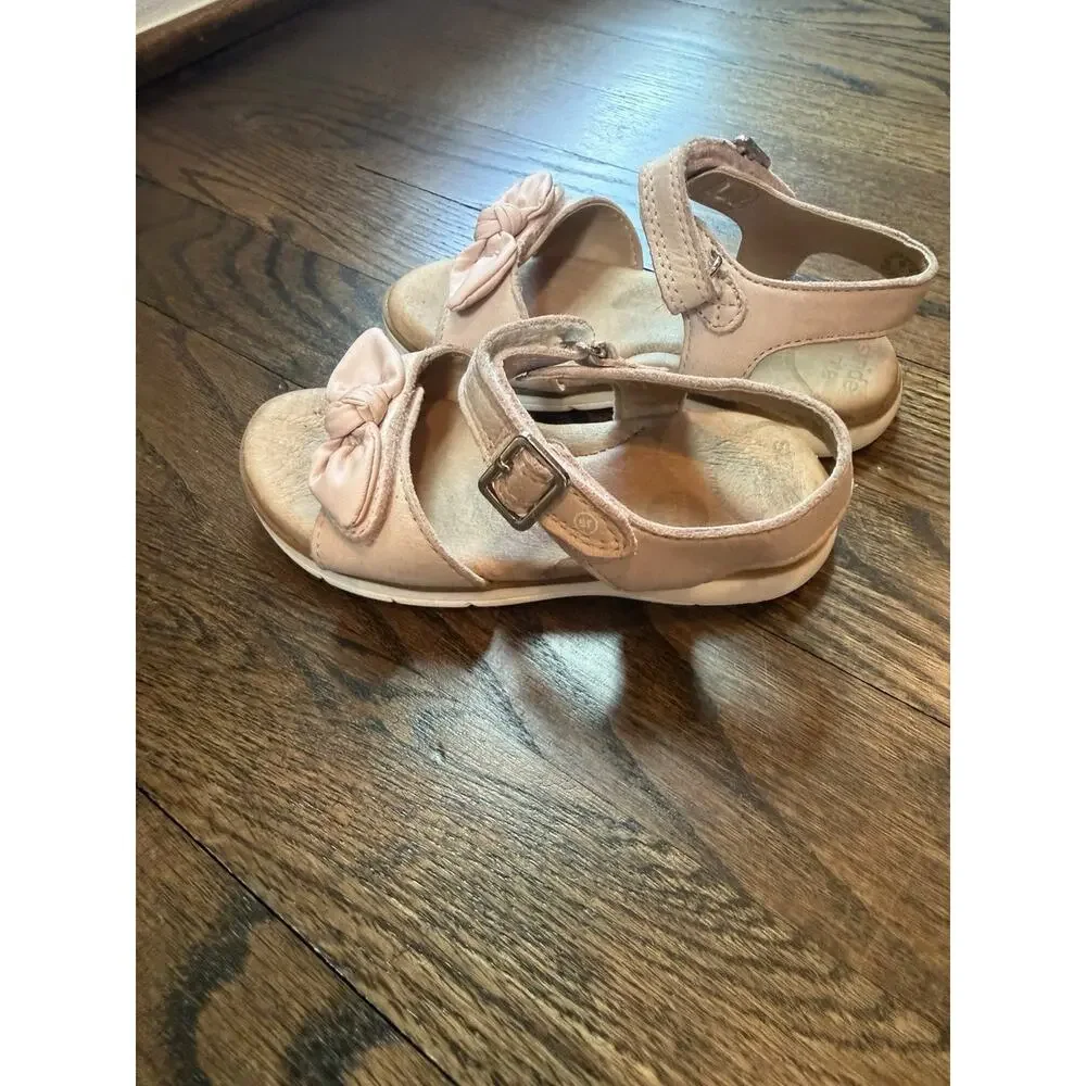 Stride Rite Whitney Sandal Leather Memory Foam Pink Girls Sz 8W