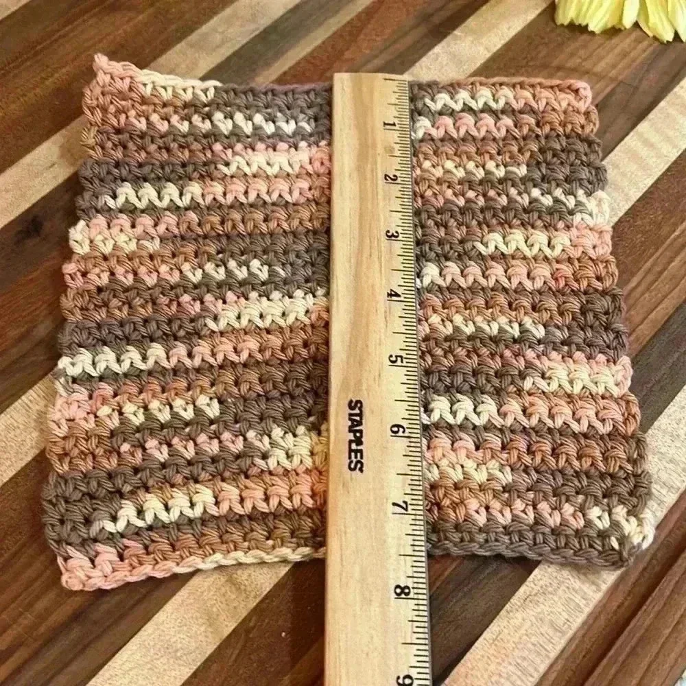 100% Cotton Handmade Washcloths - Set of 3