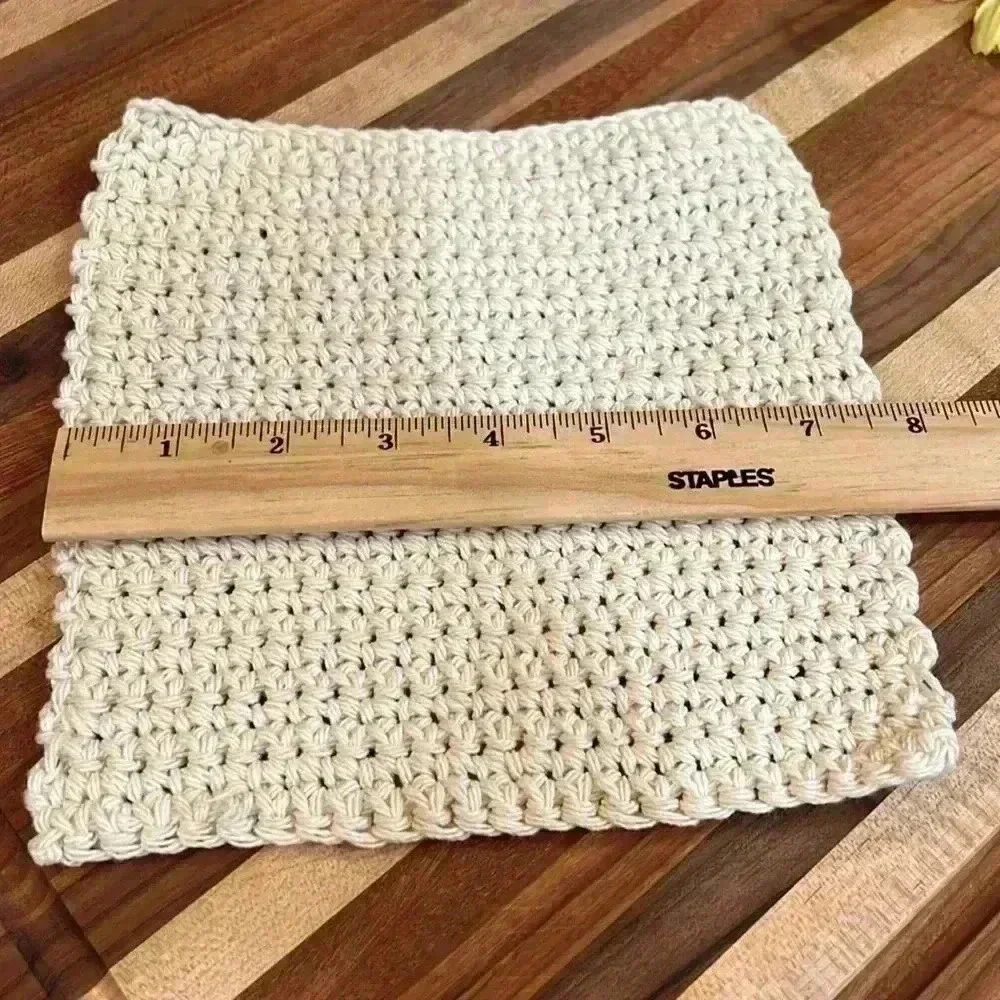 100% Cotton Handmade Washcloths - Set of 3