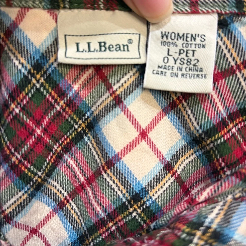 Vintage LL Bean Nightgown Scotch Plaid Tartan Flannel Cottagecore Flannel Modest