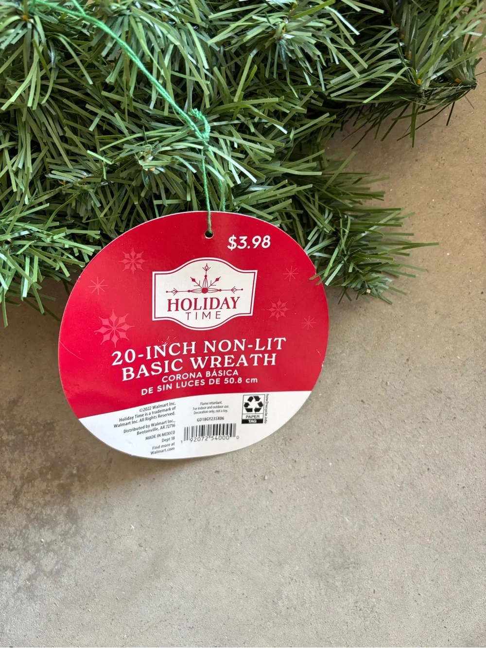 Holiday Time pine lightweight