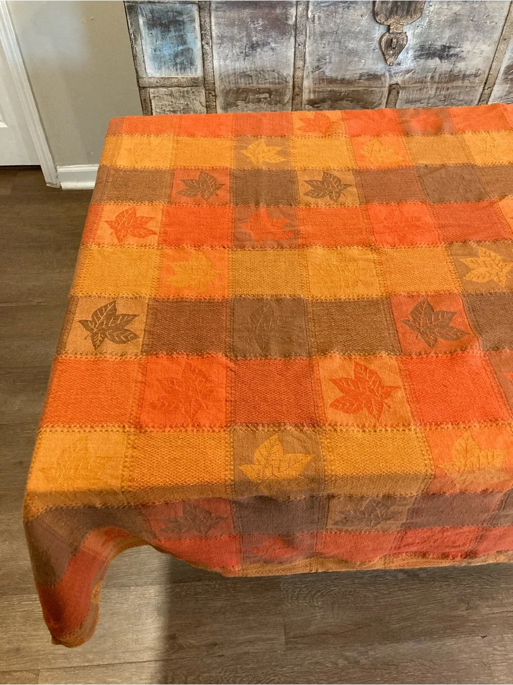Unknown plaid tablecloth