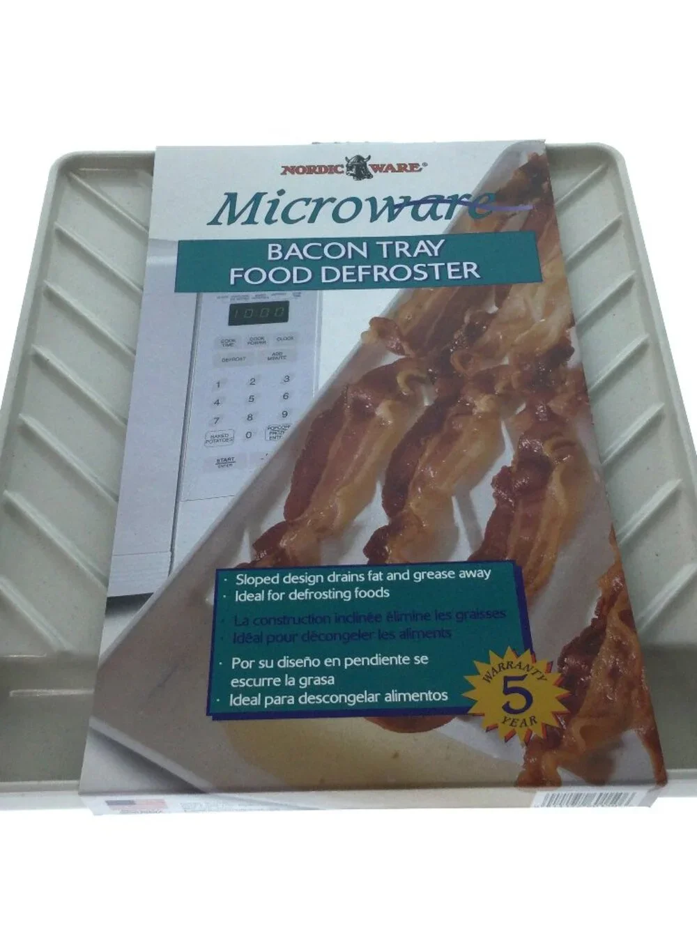 New Nordic Ware Microware Bacon Tray Food Defroster