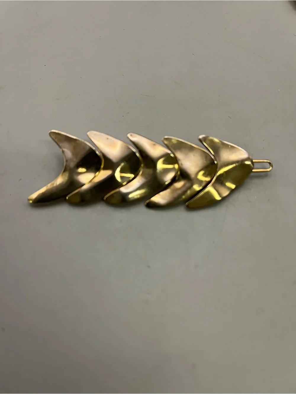 Vintage 9pc Hair Accessory Lot | Gold Brass Hair Combs Barrettes Clips