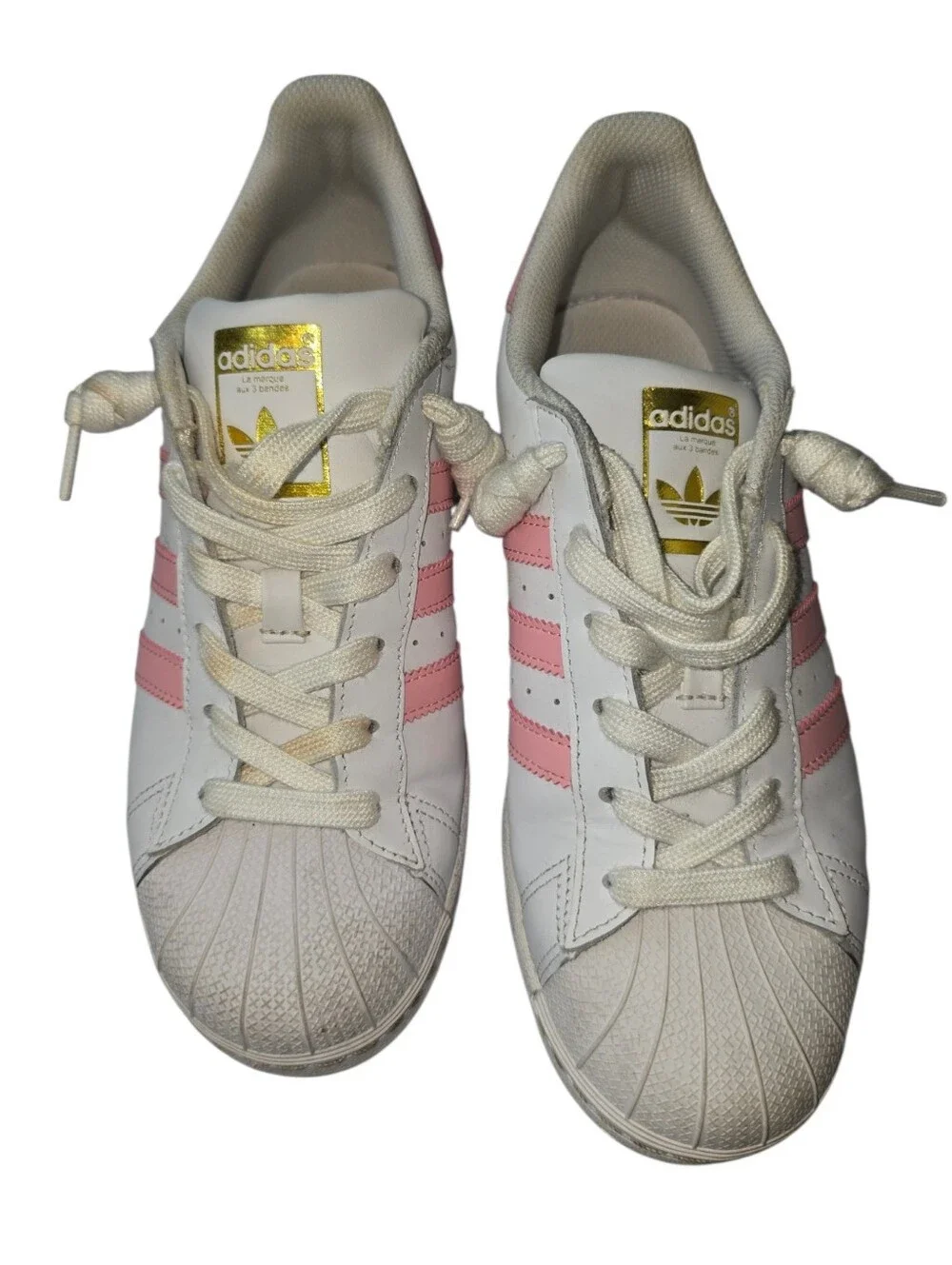 Adidas Originals Superstar W Sneakers Pink White Shell Toe Shoes Women’s 6.5