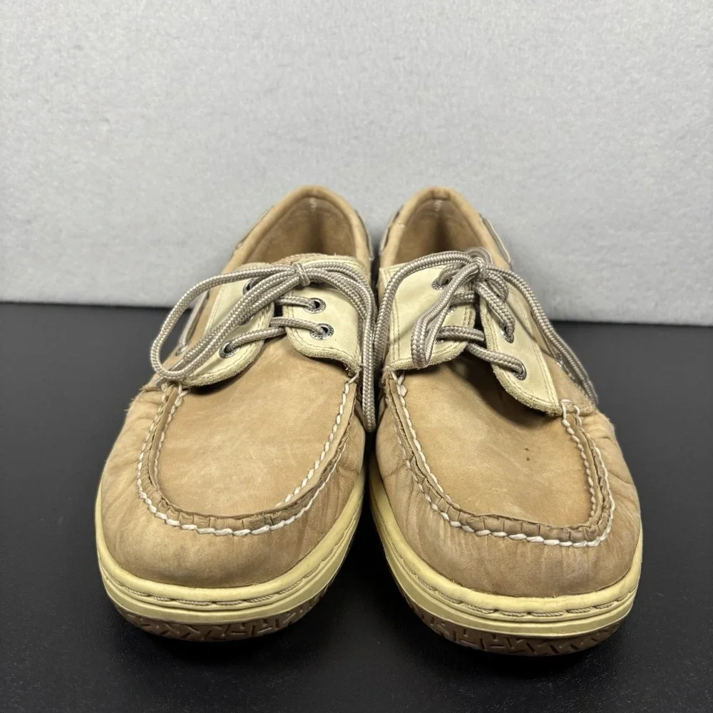 SPERRY Top Sider Men's Billfish 3 Eye Boat Shoes TAN/BEIGE 0799023 Size 9.5M