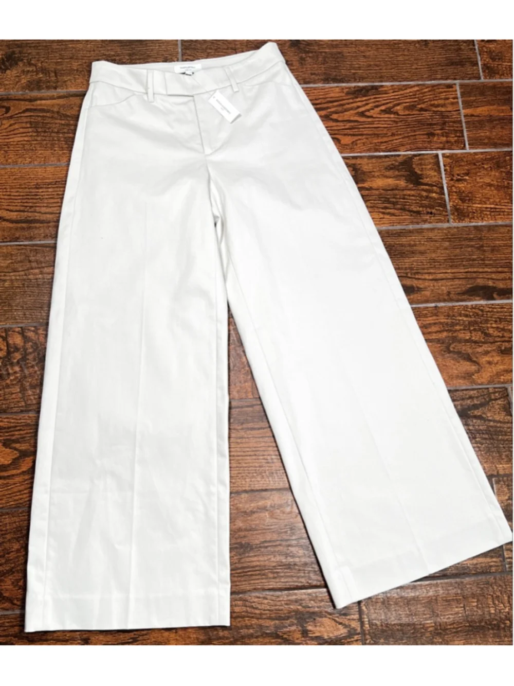 NWT Banana Republic Womans Pants Wide Leg Pants Size 4 Beige Cream