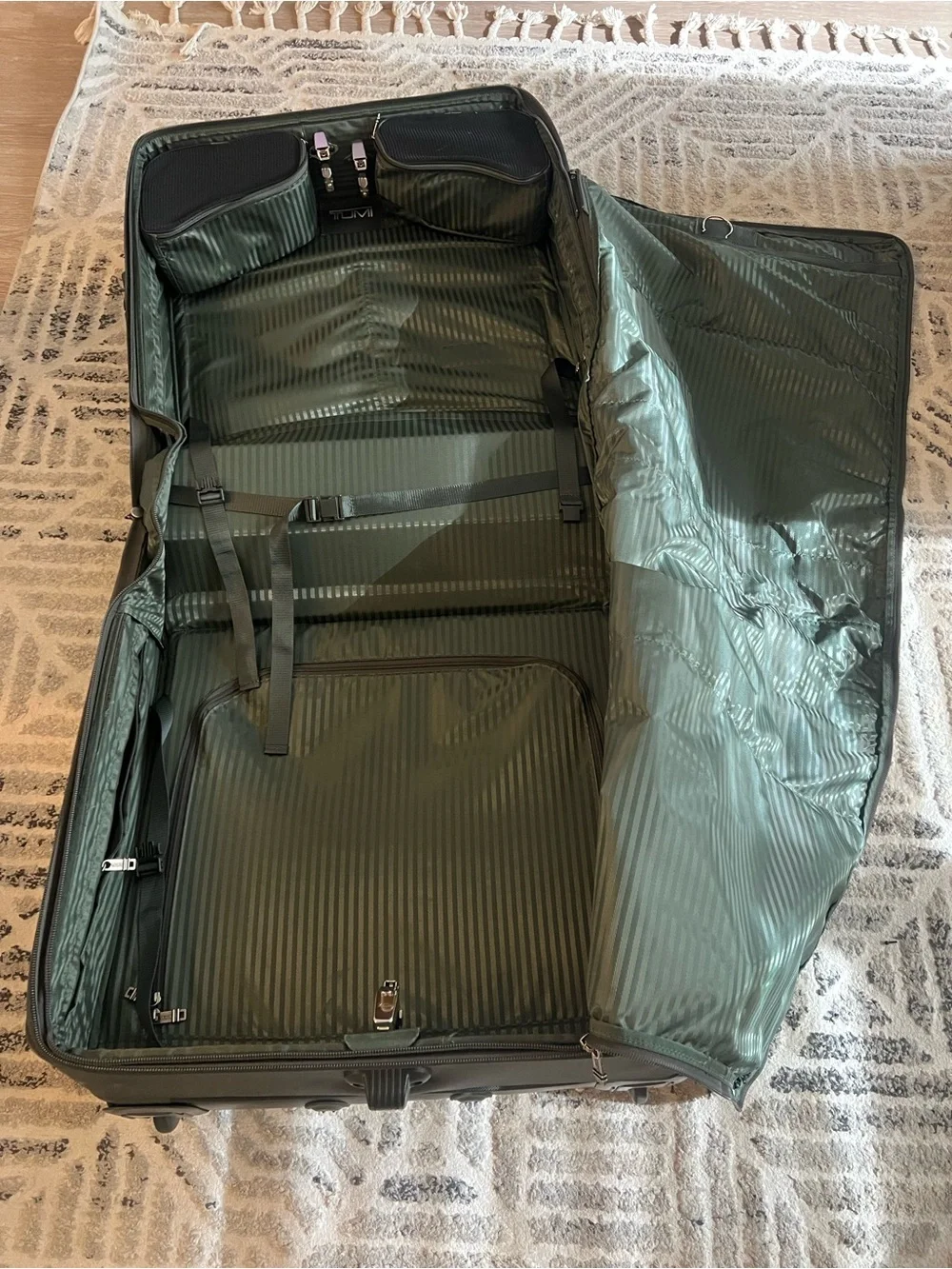 Tumi Black Rolling Garment Bag with Dual Front Pockets