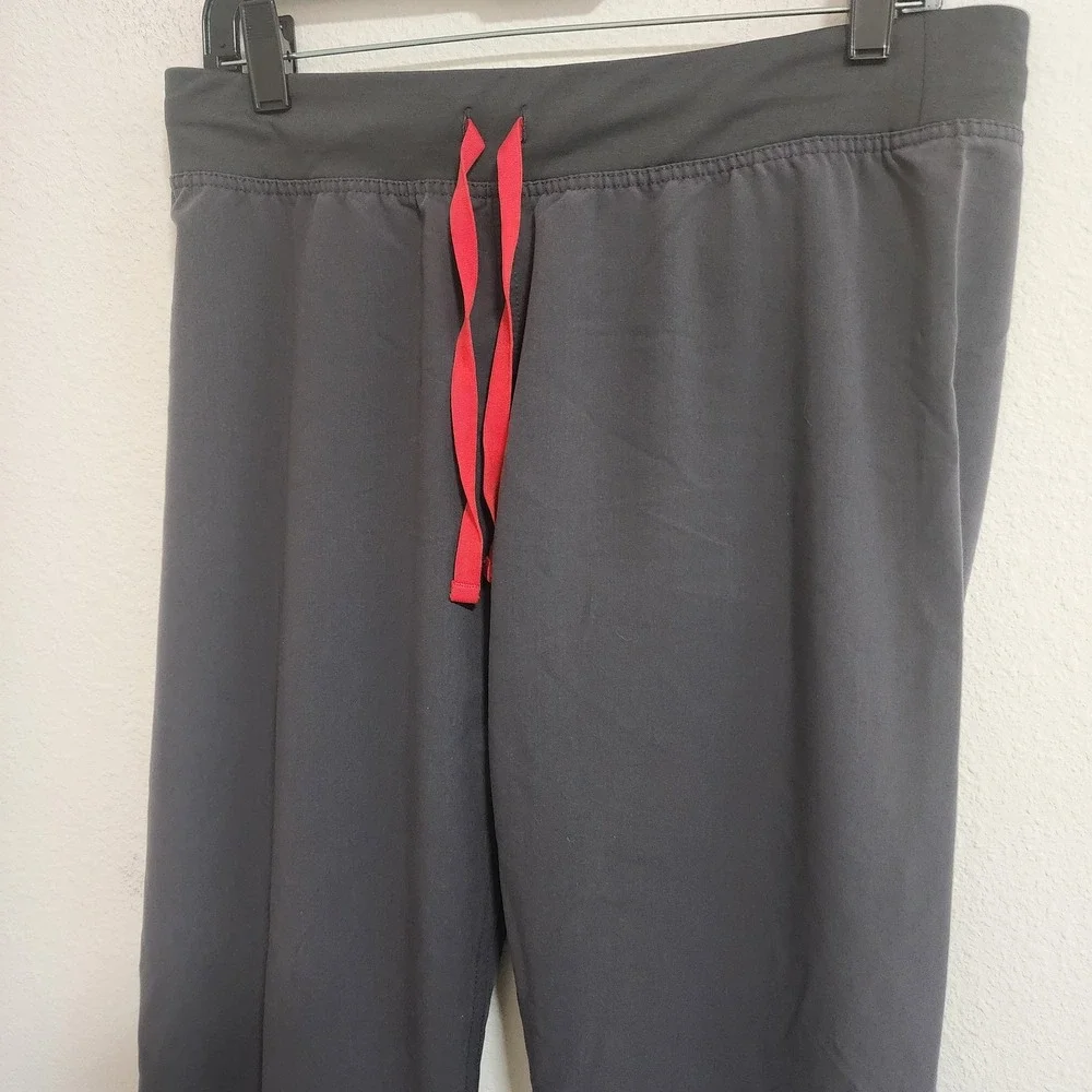 Figs Technical Collection‎ Pants Mens Medium Gray Straight Leg Drawstring Scrub