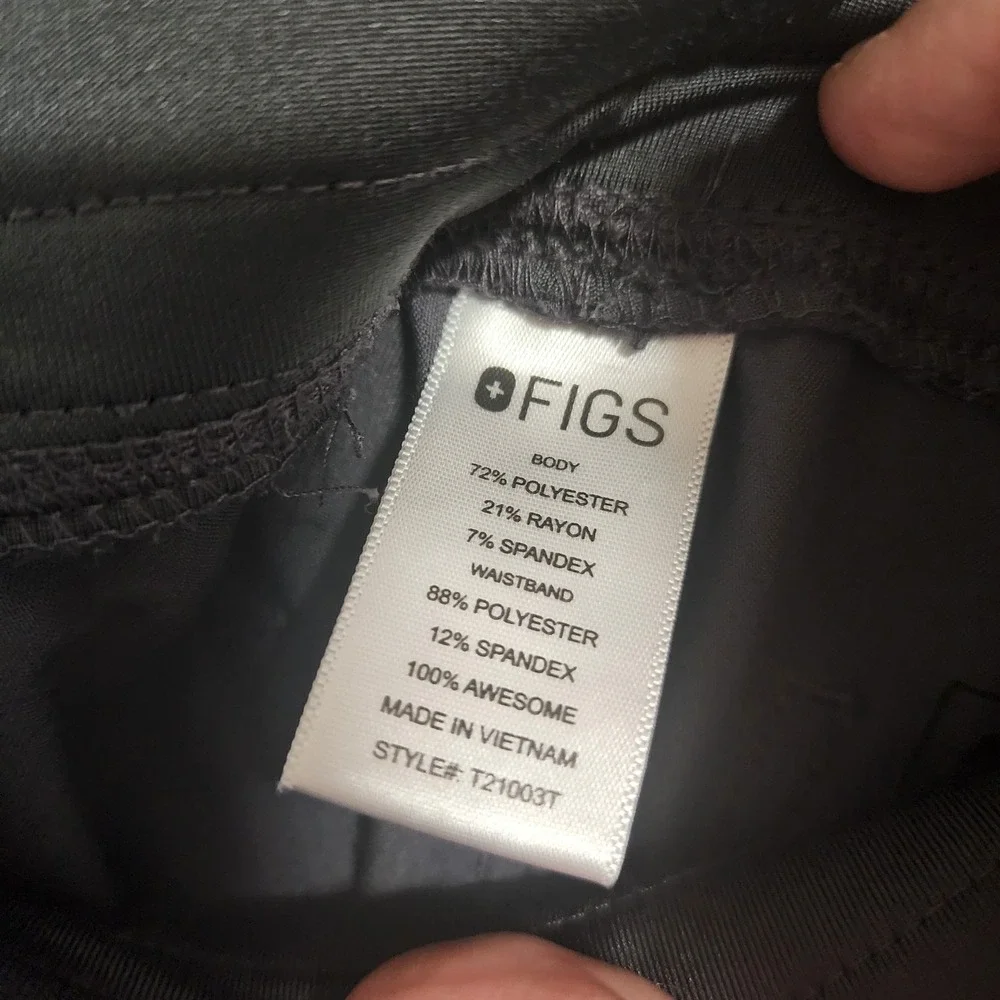 Figs Technical Collection‎ Pants Mens Medium Gray Straight Leg Drawstring Scrub