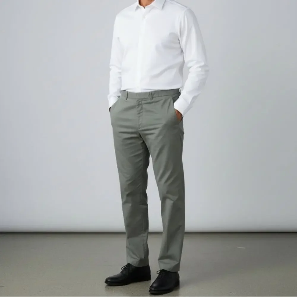 J. Crew Classic-Fit Hemp-Organic Cotton Blend Suit Pant NWT Men's Sz M Gray