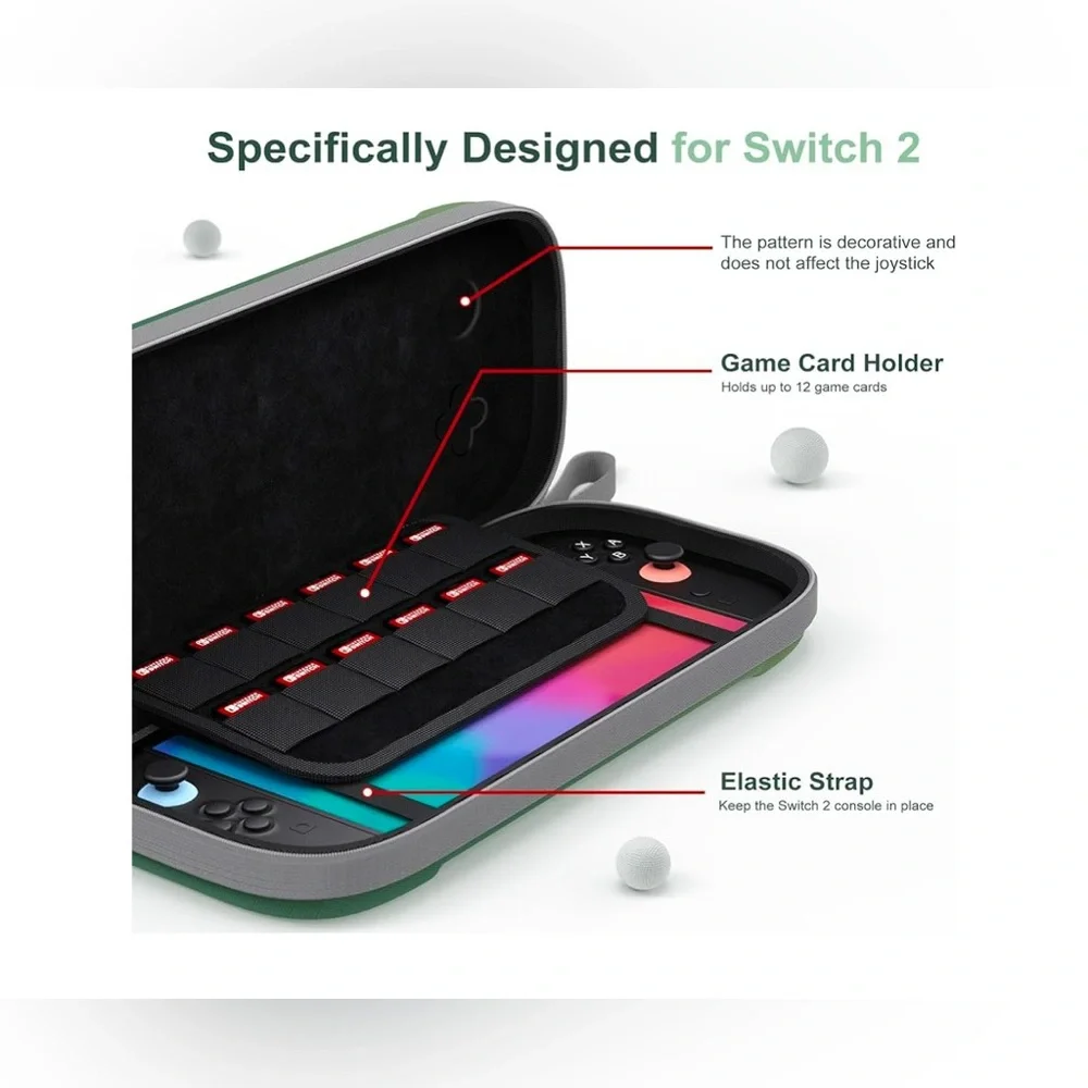 Carrying Case for Nintendo switch 2- Green