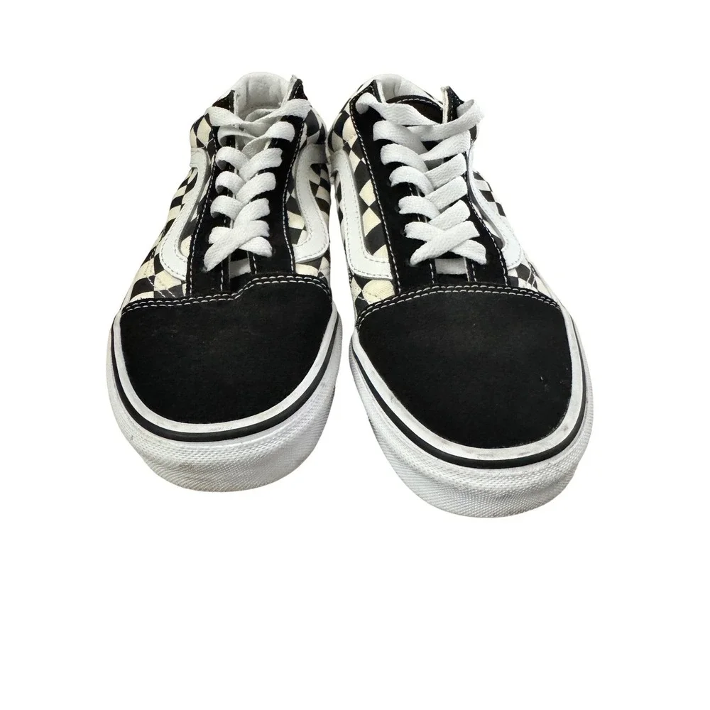 Vans Old Skool Sneakers Mens 6 Womens 7.5 Black White‎ Checkerboard Good Cond.