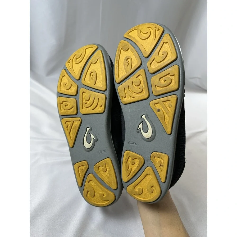 Olukai‎ Nohea Mesh Mens Size 9.5 Gray Mesh Slip On Casual Shoes Loafers Comfort