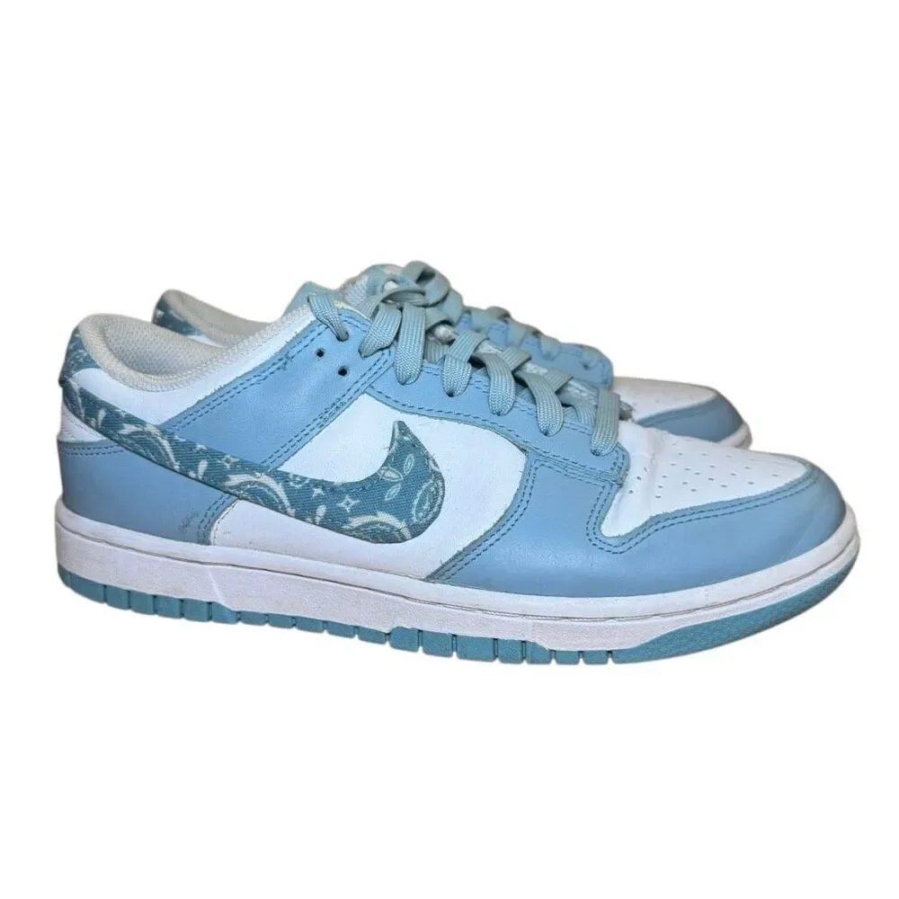 Nike Dunk Low Paisley Pack Women’s Size 9 Blue White DH4401-101 US Sneakers