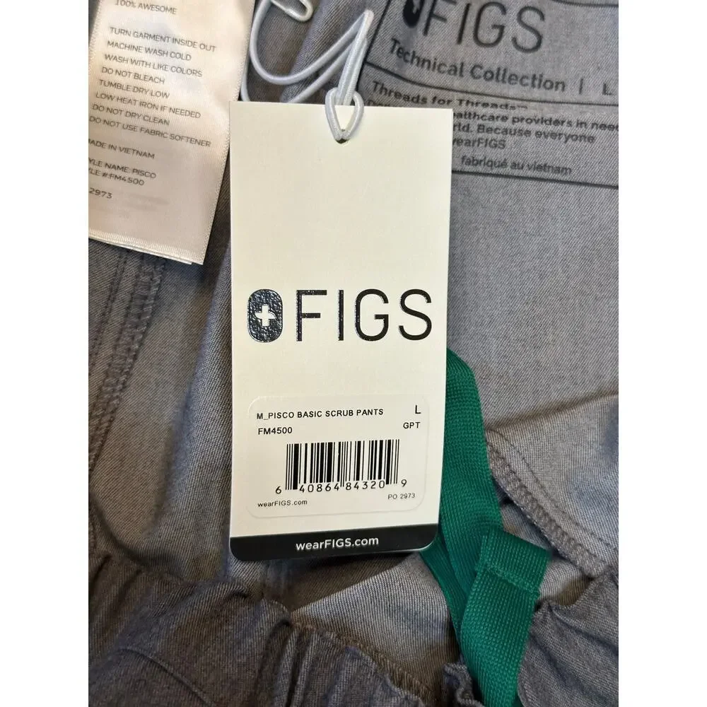 NWT Figs‎ Pisco Basic Scrub Pants GRAPHITE Size Large