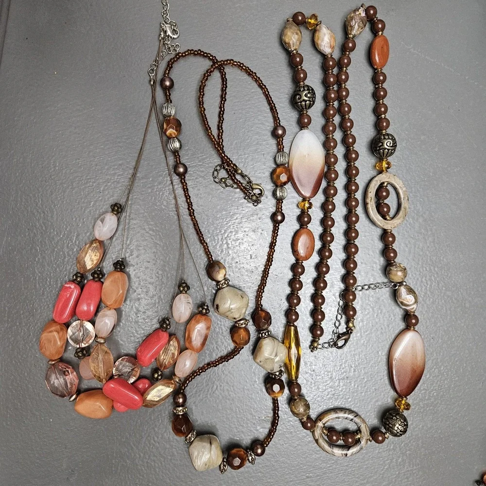 Lot of 3 Fashion Costume Jewelry‎ Necklaces