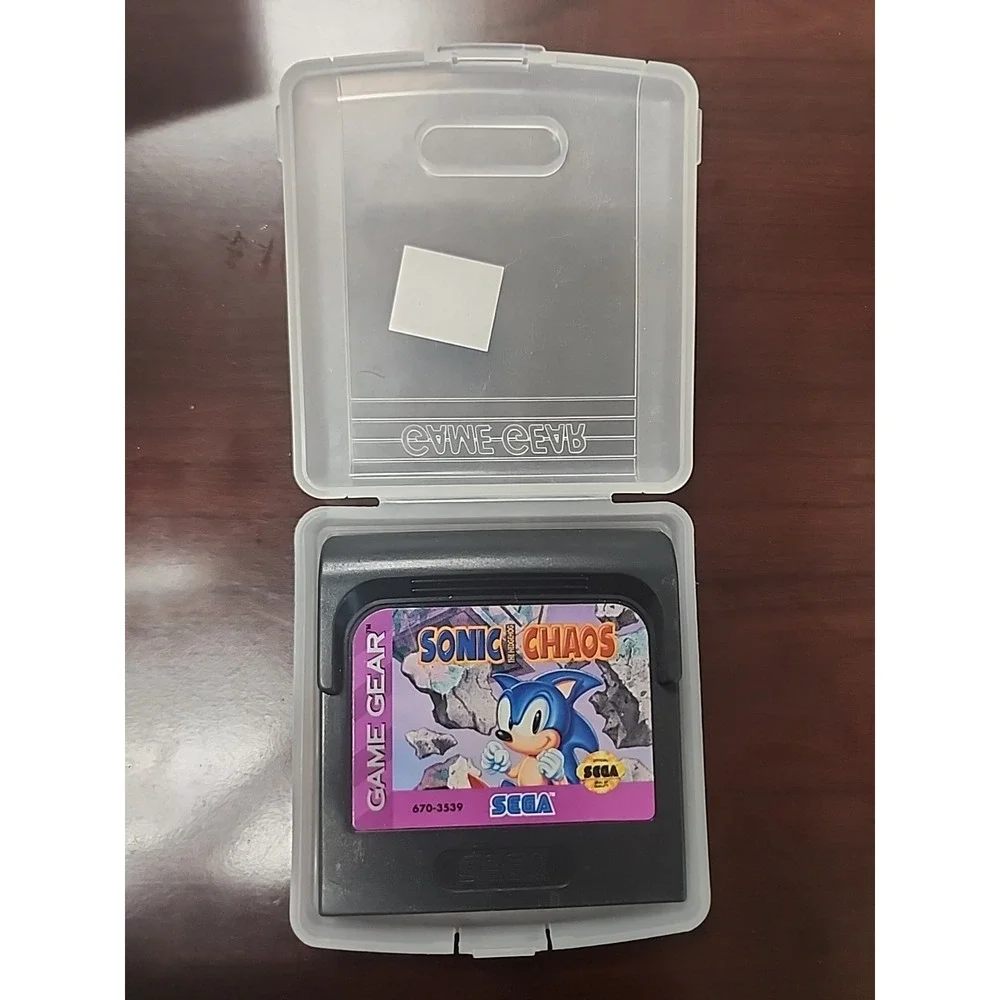 1993 Sonic Chaos (Sega Game Gear) – Cartridge with Official Plastic‎ Case